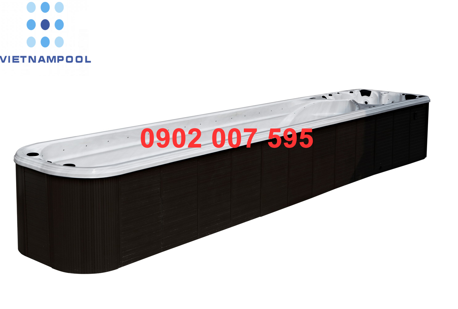 Bồn sục massage đa năng hồ bơi lướt sóng acrylic 12 mét