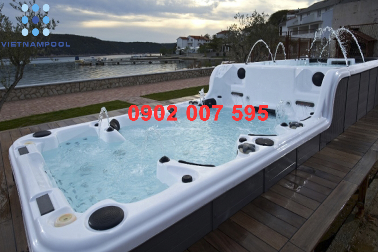 Bồn sục massageđa năng 12 người spa VNP03