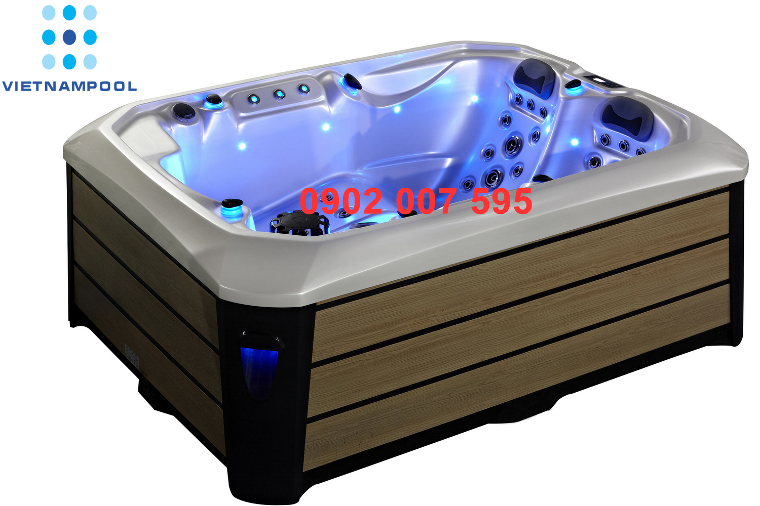 Bồn sục đa năng massage Sunrans bồn tắm 3 người SR808A