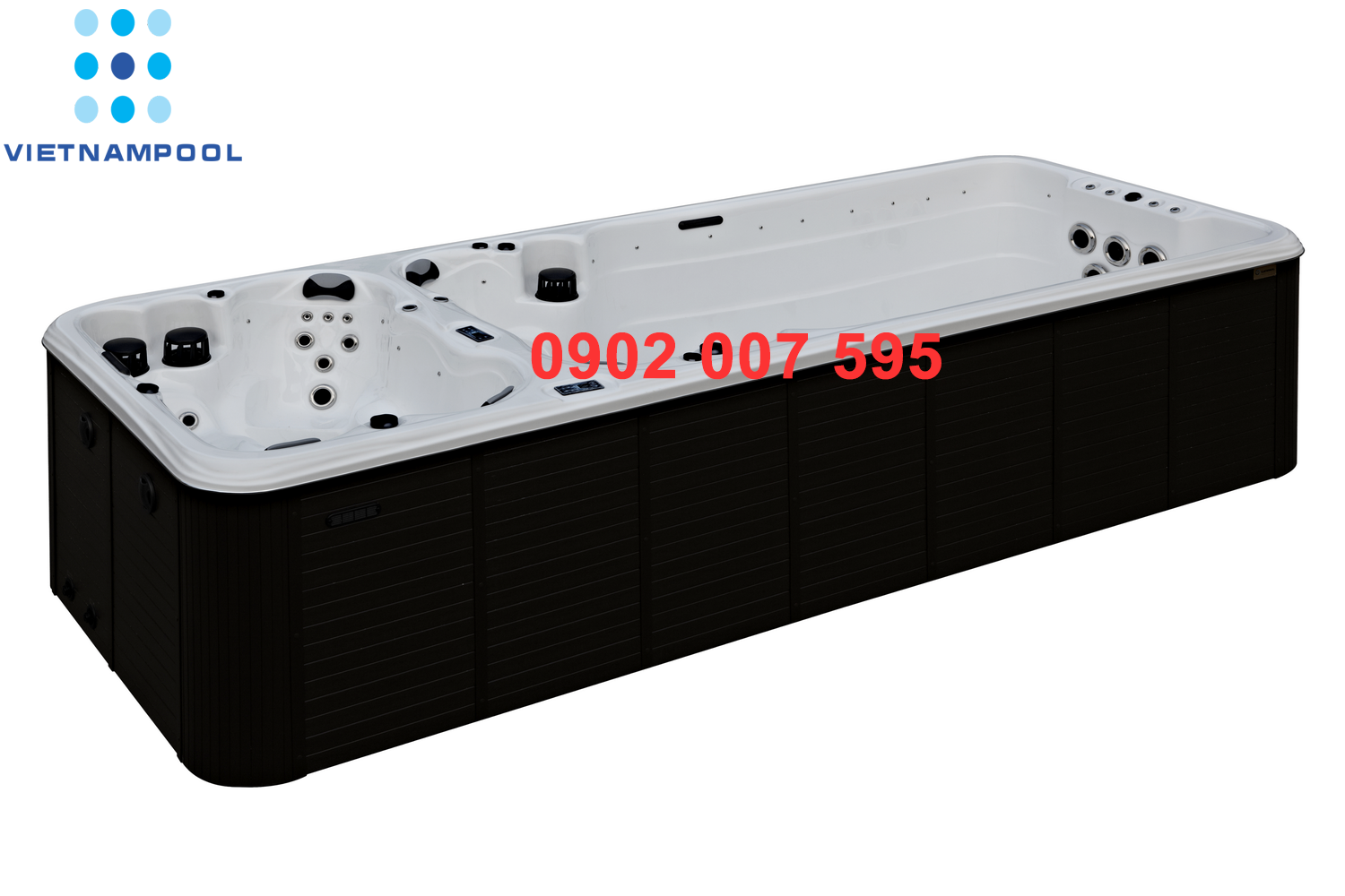 Bể sục đa năng massage Thiết kế mới nhất Whirlpool Acrylic ngoài trời spa cho 4 người bơi