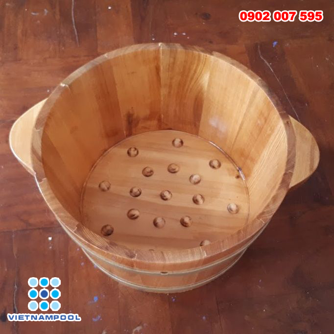 Bồn ngâm chân gỗ thông làm Spa