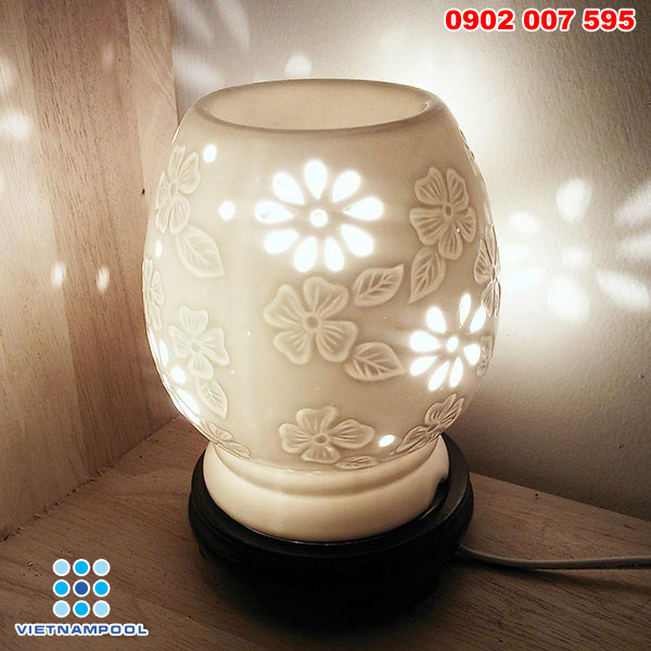 Đèn xông tinh dầu gốm hoa mai