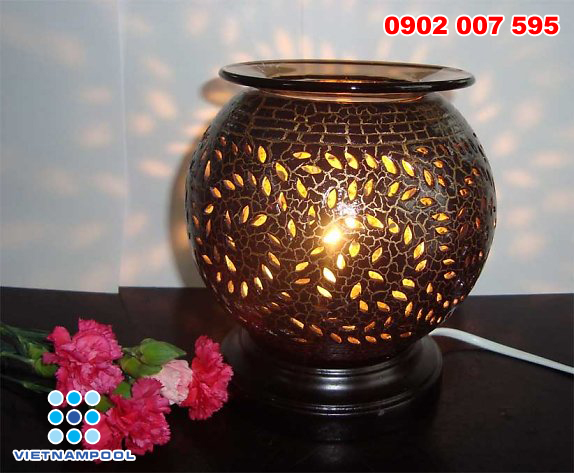 Đèn xông tinh dầu gốm nâu